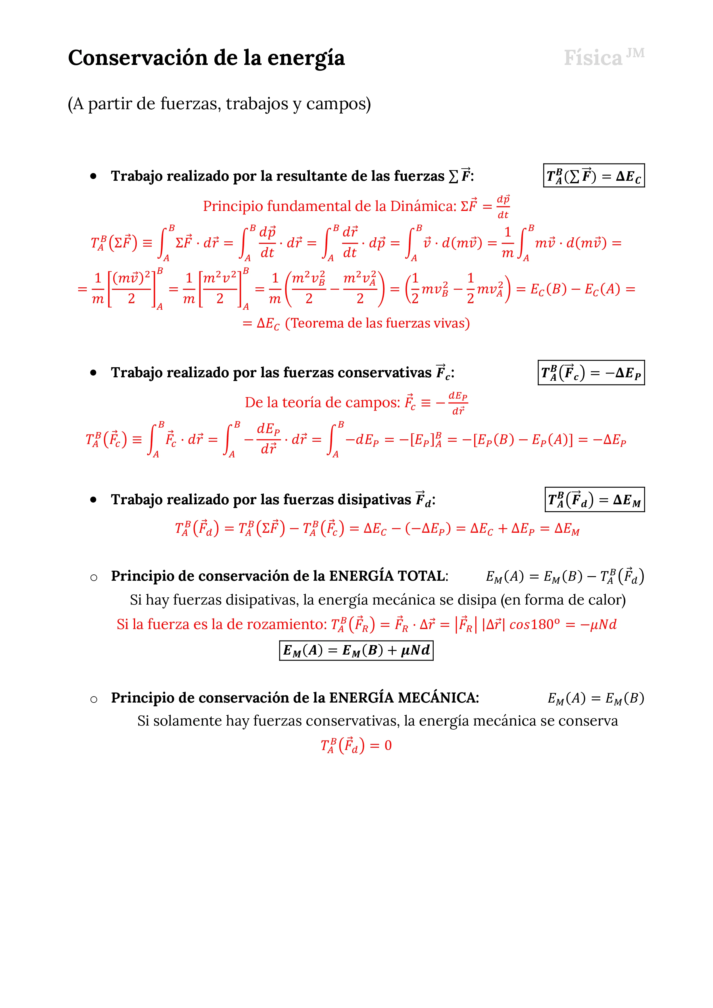 Conservación de la energía