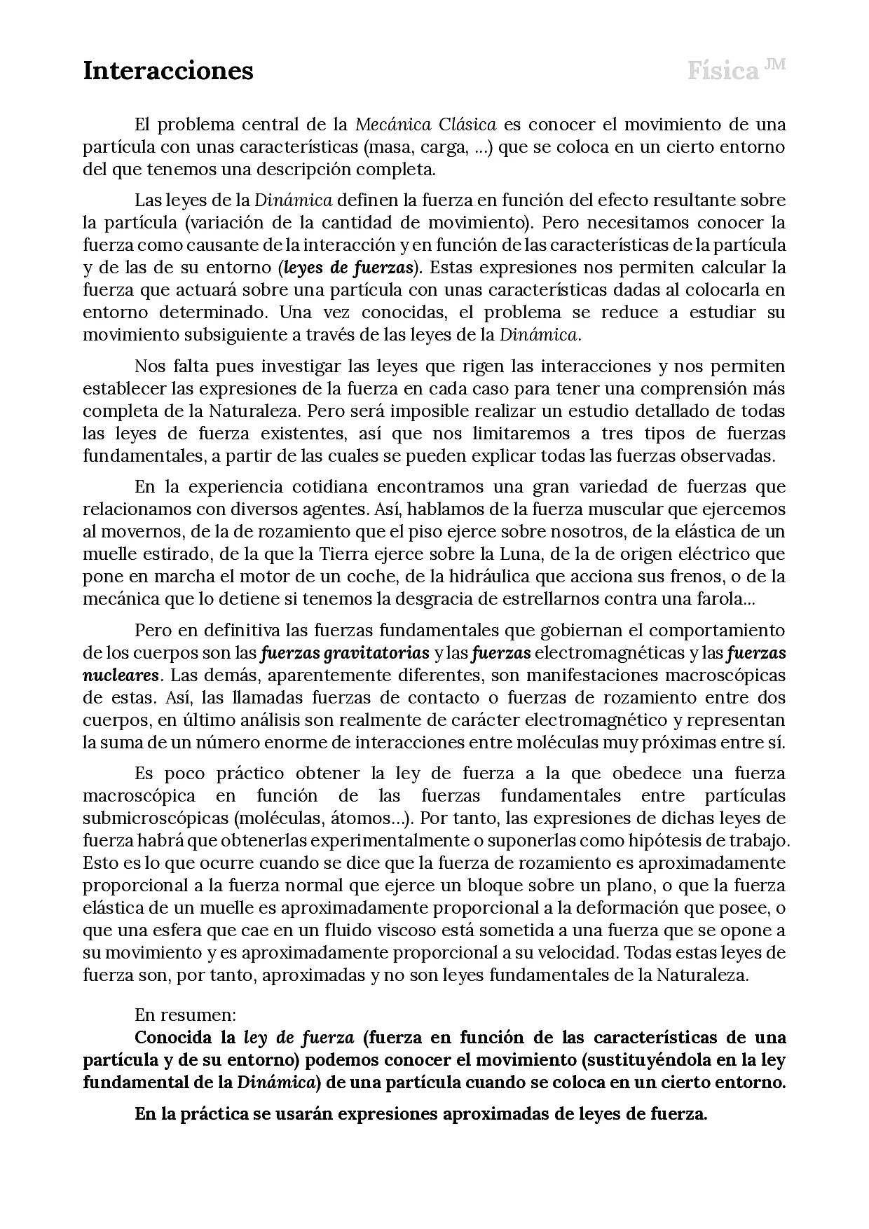Interaciones